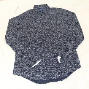 zara man slim fit sz L blue with flower pattern